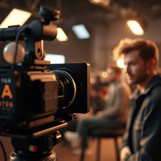 Camera gericht op een acteur tijdens een filmopname