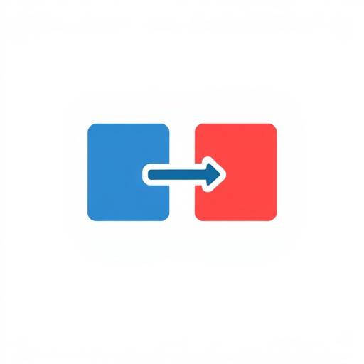 Pictogram van twee kleurvlakken met een pijl ertussen, symboliseert contrast en leesbaarheid.